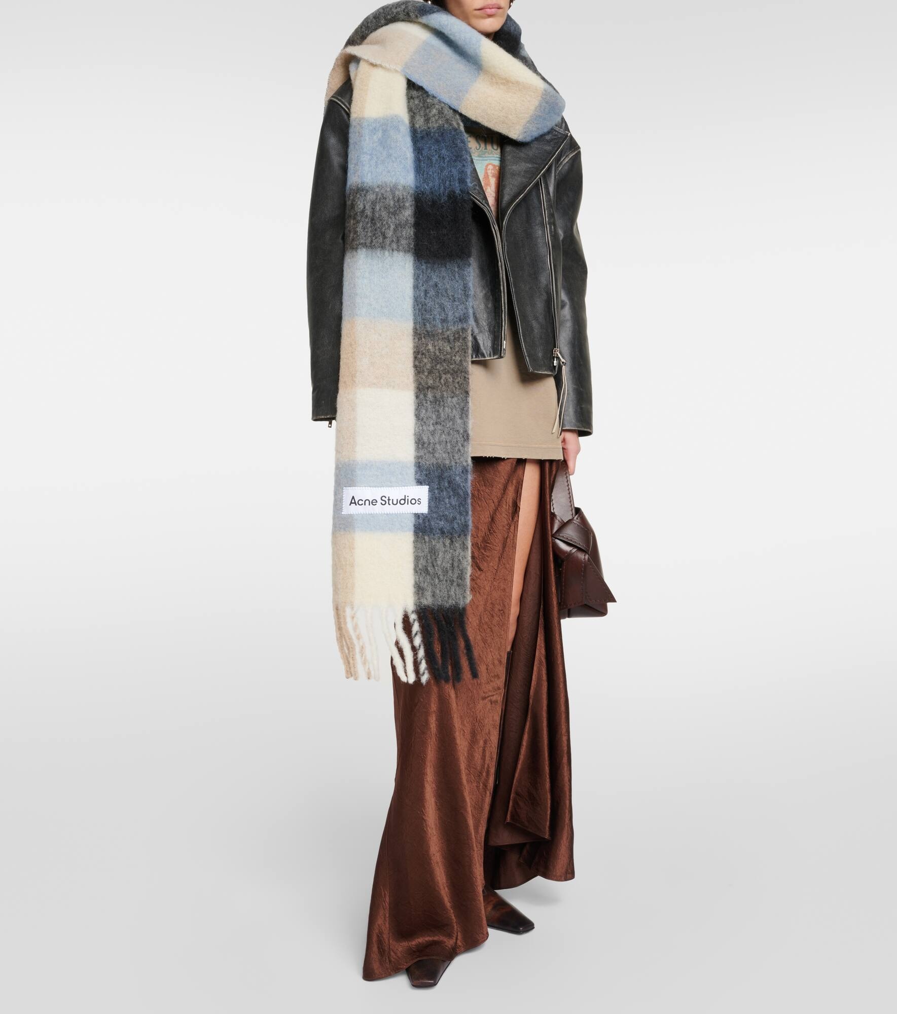 Checked alpaca and wool-blend scarf - 2