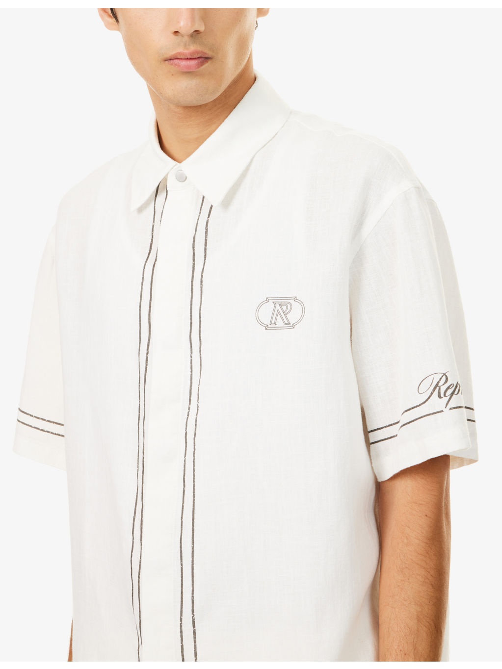 Oversized Boxy-Fit Woven Shirt - 5