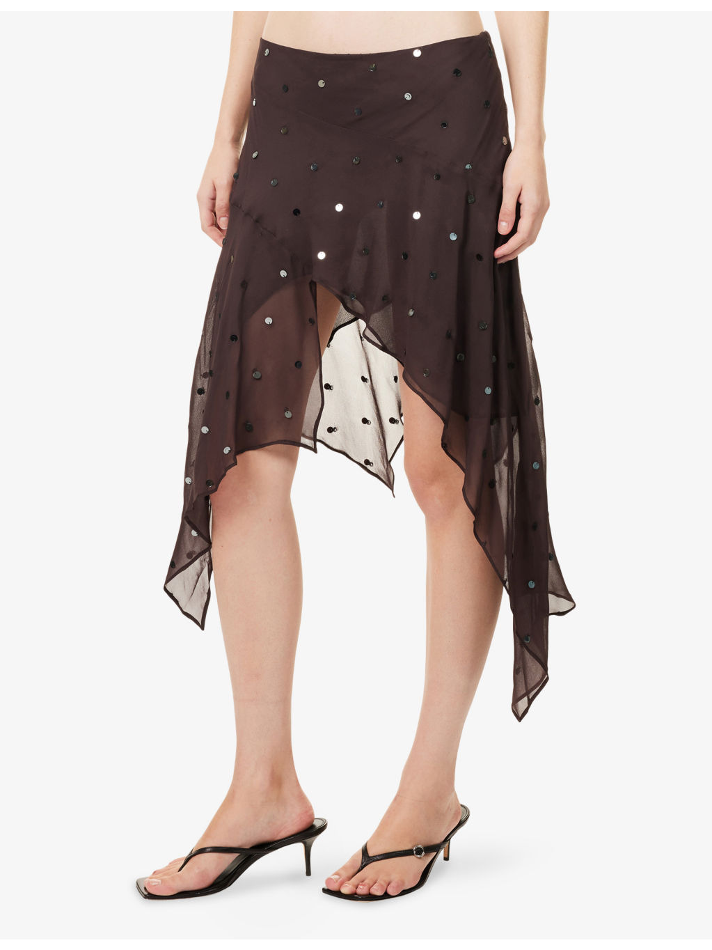 Arielle Asymmetric Woven Mini Skirt - 3