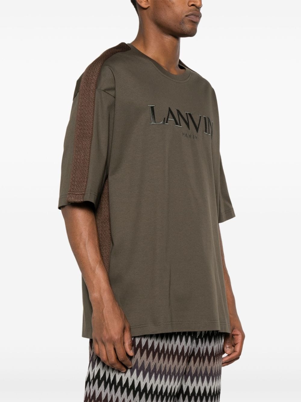 logo-embroidered cotton T-shirt - 3