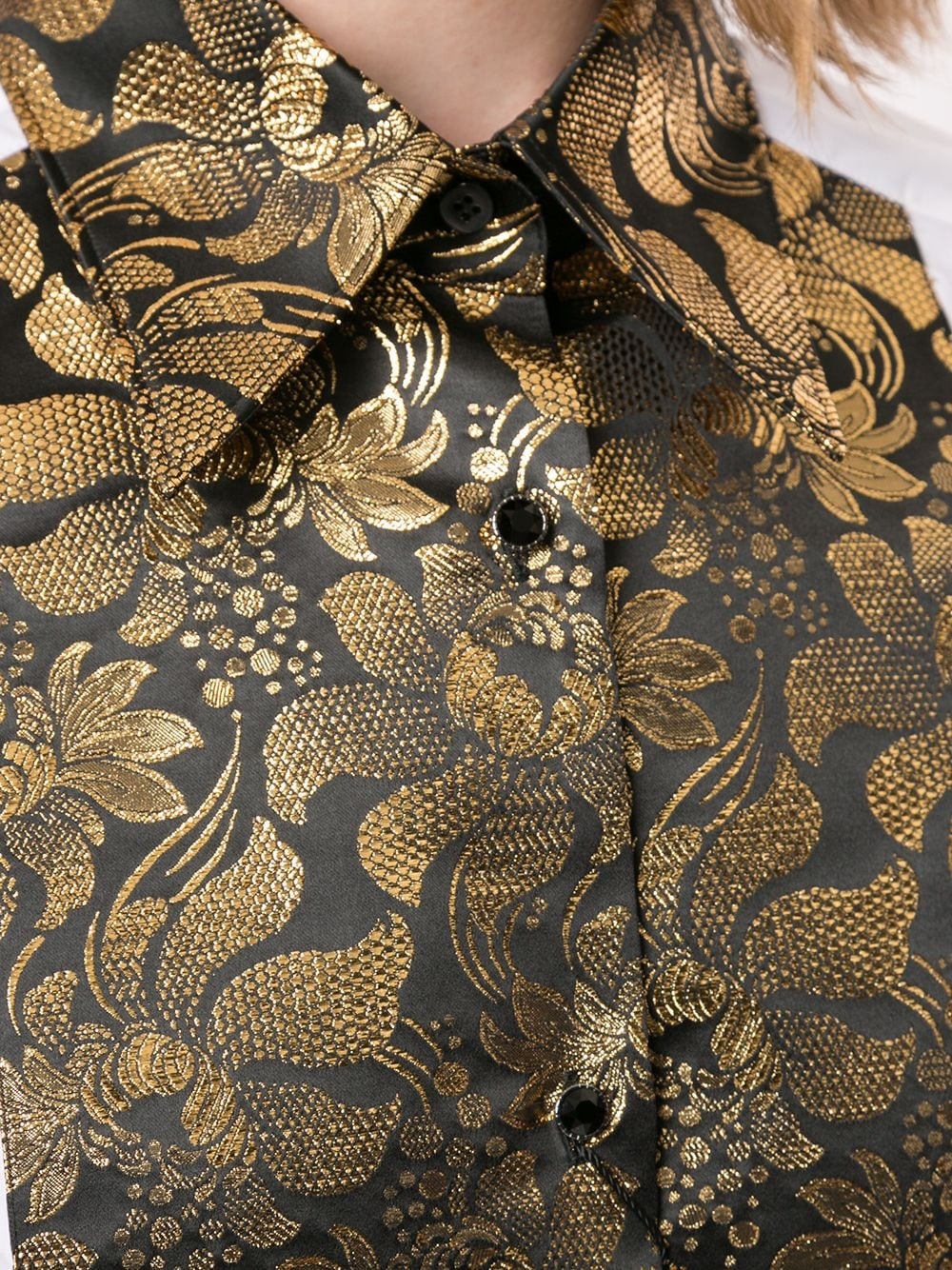 brocade tuxedo shirt - 5