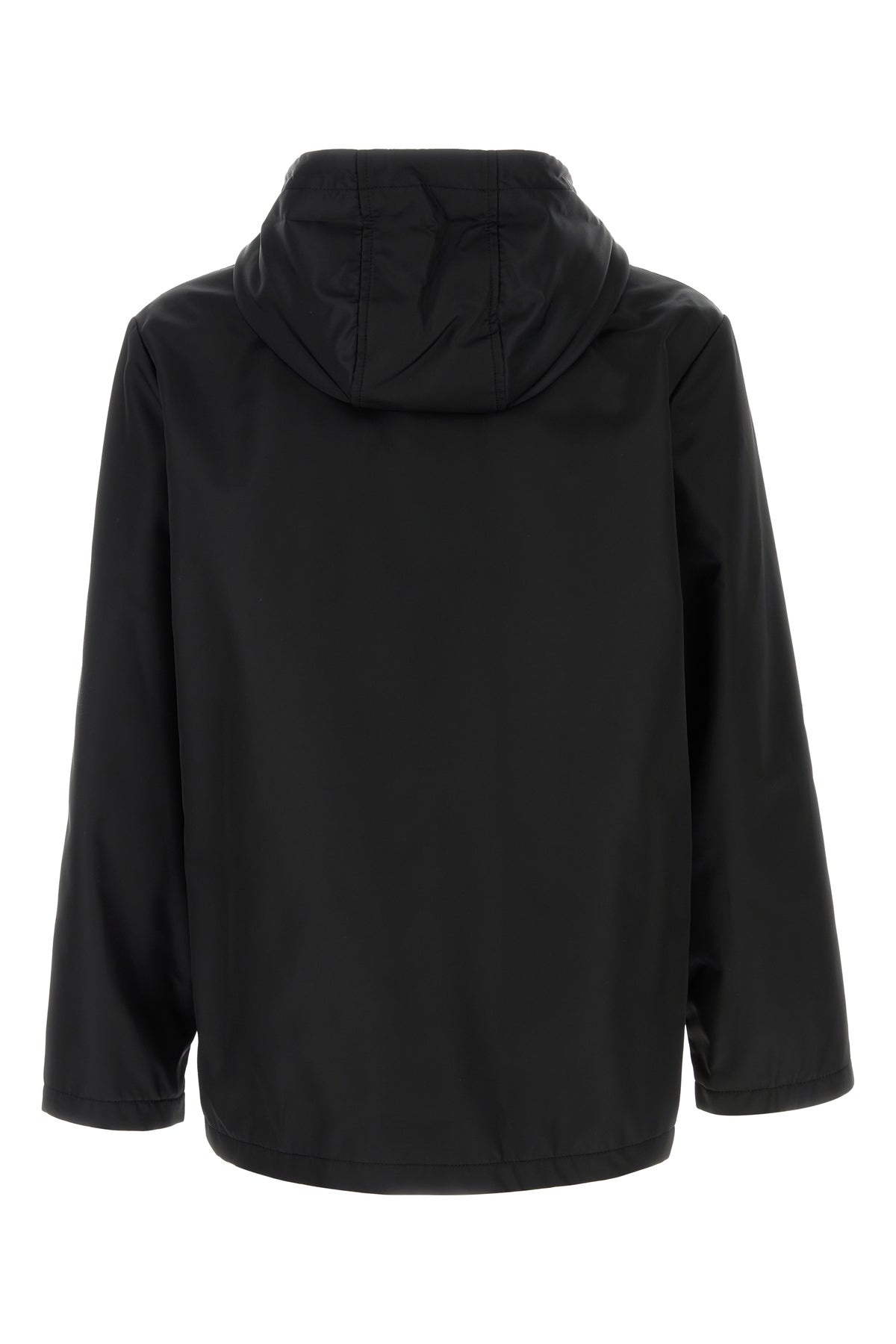 Black nylon windbreaker - 2