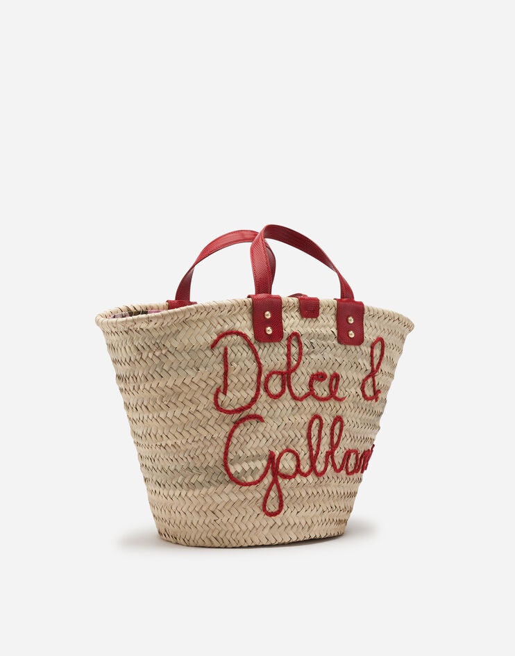 Kendra coffa bag in straw with thread embroidery - 2