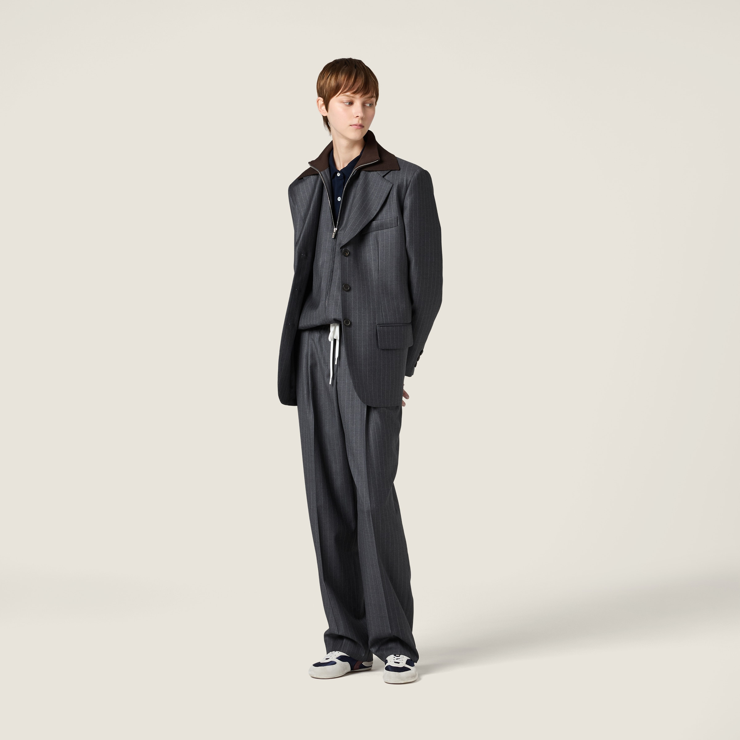 Single-breasted pinstripe jacket - 2