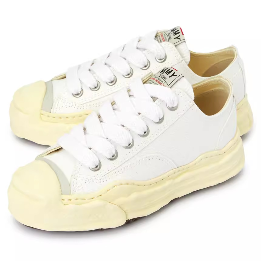 Maison MIHARA YASUHIRO HANK VL OG Sole Canvas Low-top Sneaker 'White' A09FW734-WHT - 3