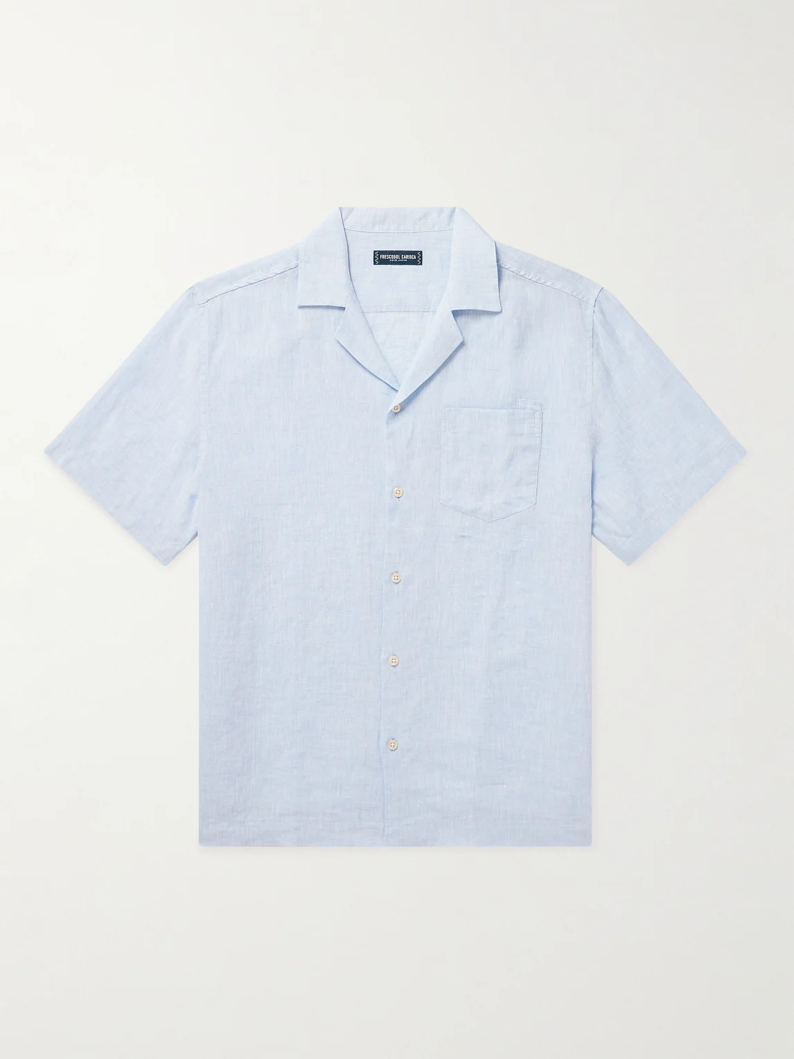 Angelo Camp-Collar Linen Shirt - 1