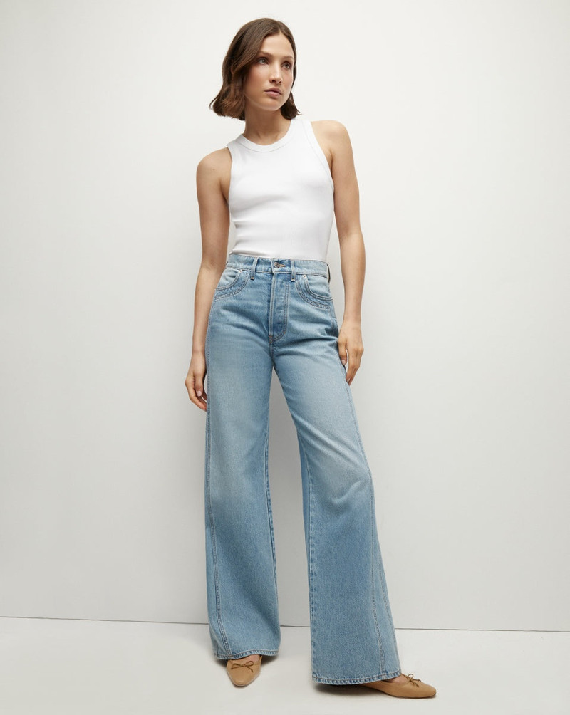 VERONICA BEARD TAYLOR DOUBLE-SEAM WIDE-LEG JEAN outlook