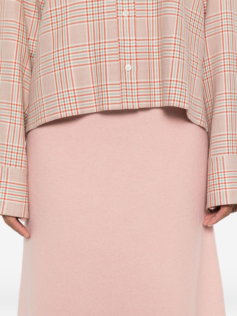wool A-line skirt - 5