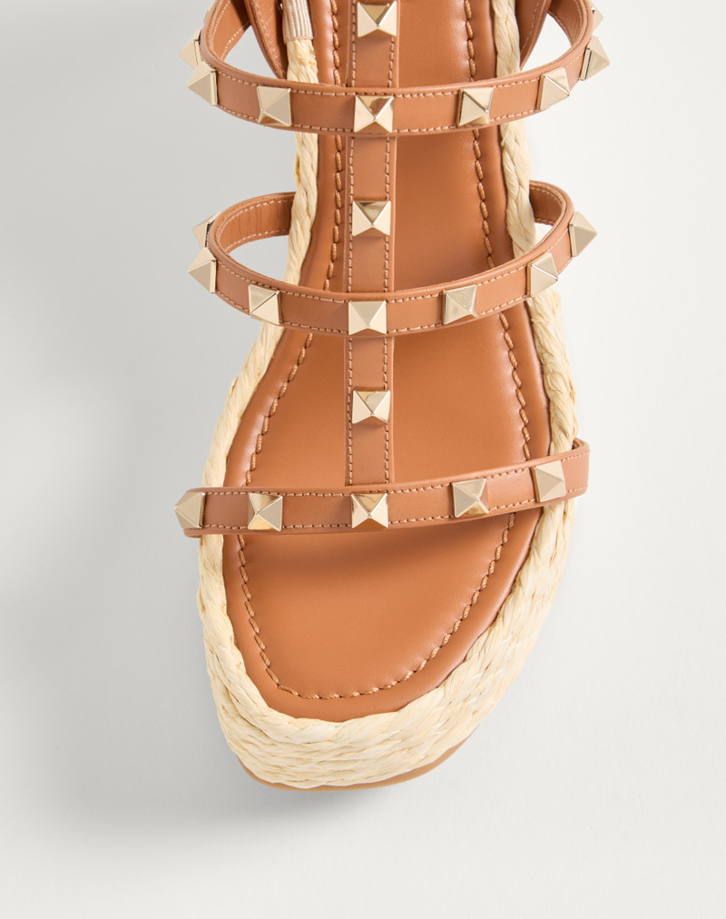 Valentino ROCKSTUD WEDGE SANDAL WITH CALFSKIN STRAPS 95MM outlook