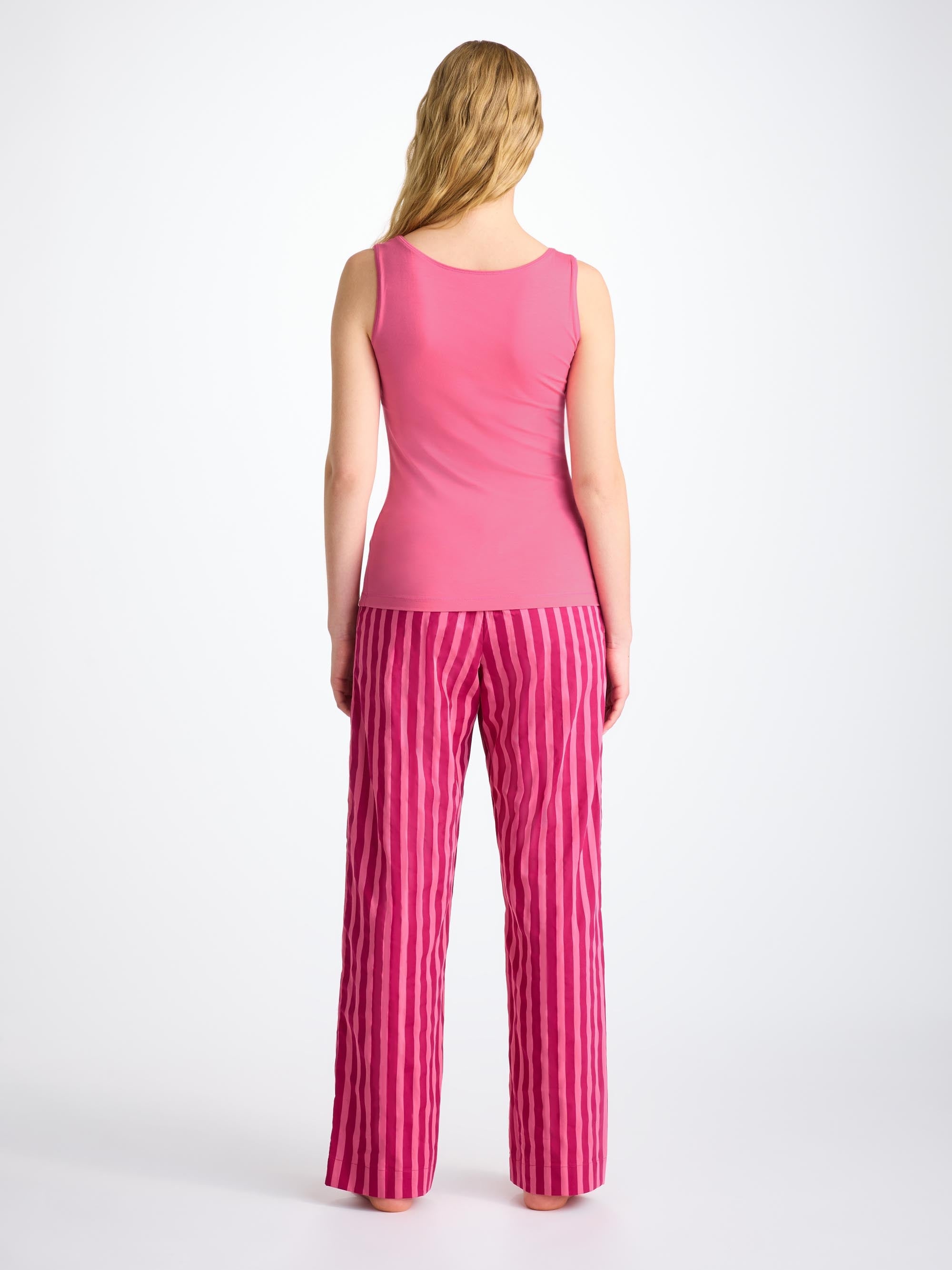 Women's Support Vest Lara Micro Modal Stretch Flamingo Pink - 4