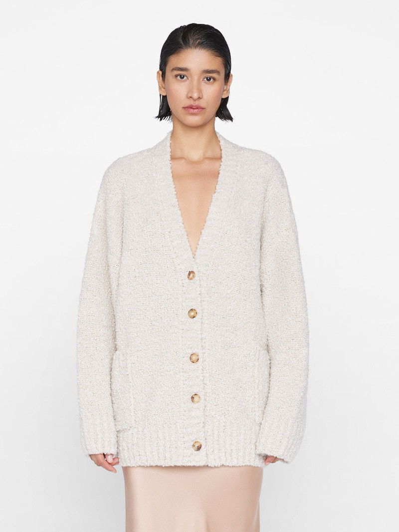 Boucle Cardi in Oatmeal Heather 3
