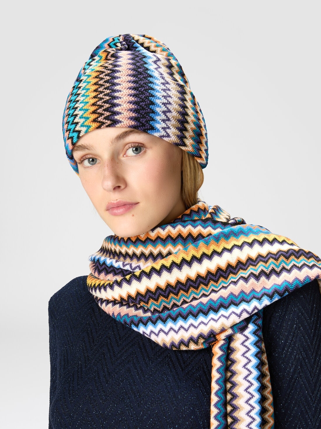 Zig zag wool beanie - 3