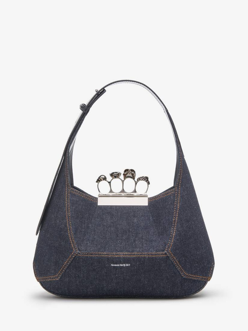 Women's The Jewelled Hobo Bag in Denim 1