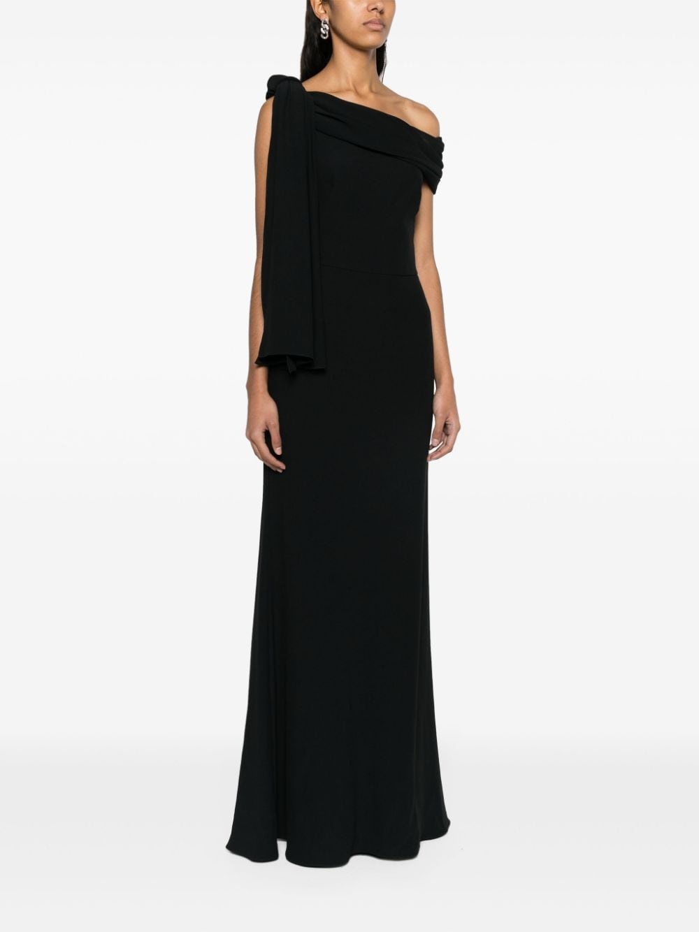 draped off-shoulder gown - 3