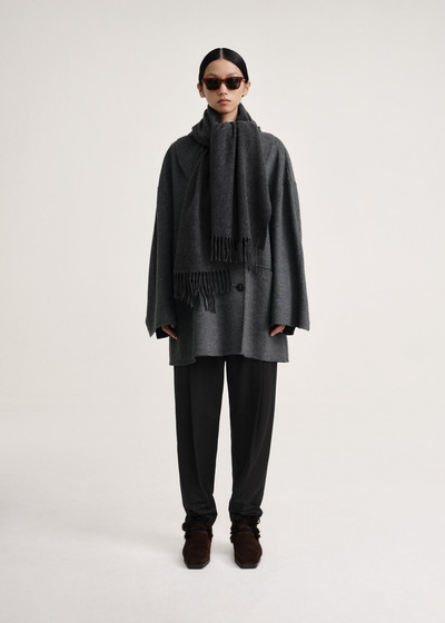 Totême Classic wool scarf dark grey mélange outlook