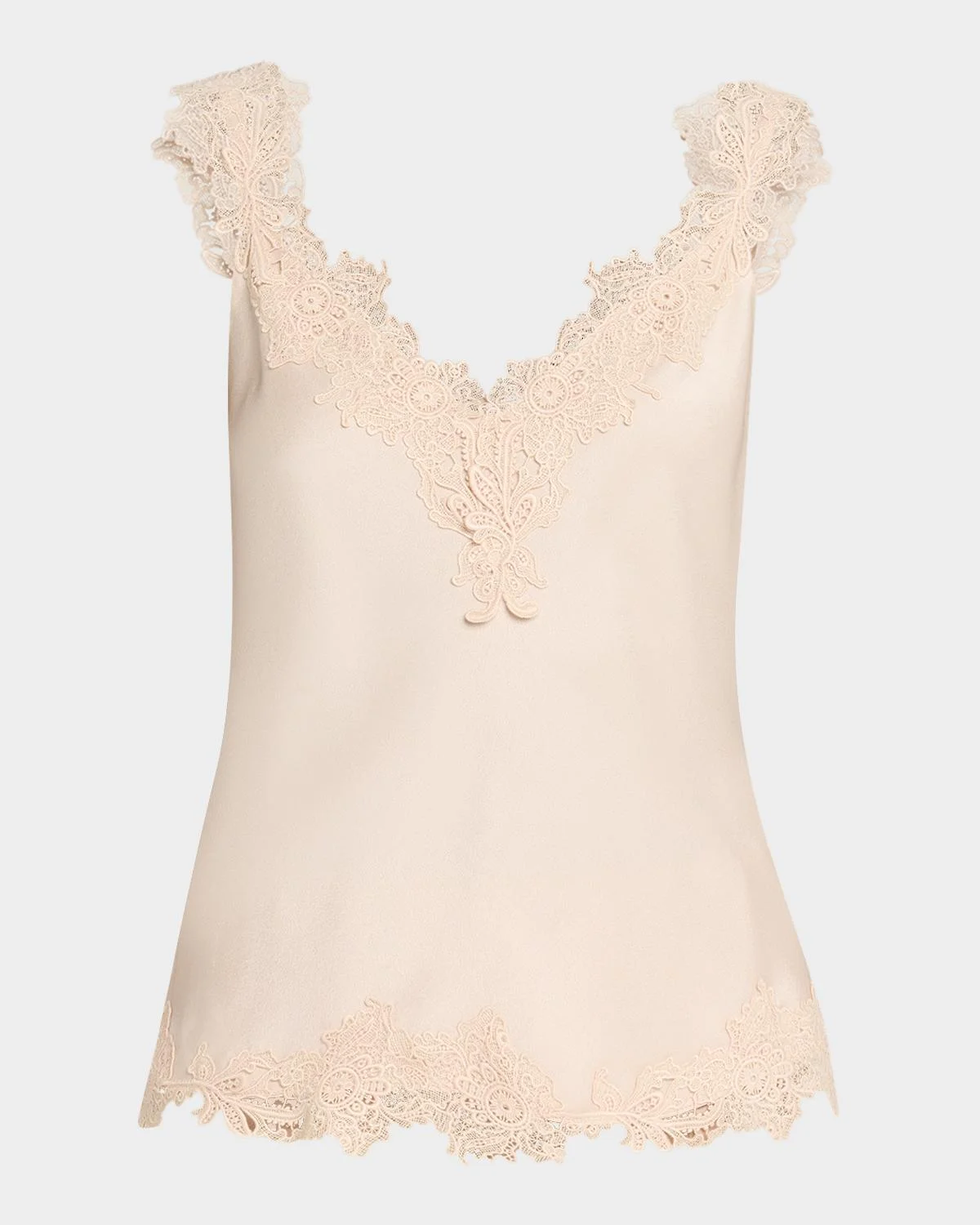 Faye Sleeveless Lace-Trim Blouse - 1