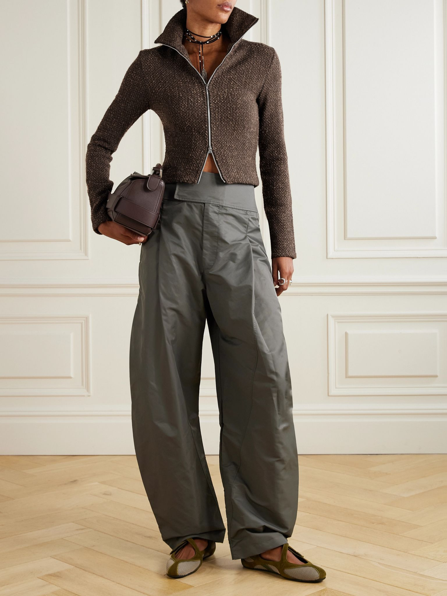 Woven jacket Brown - 2