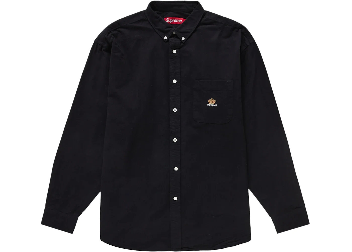 Supreme Loose Fit Flannel Oxford Shirt Black - 1
