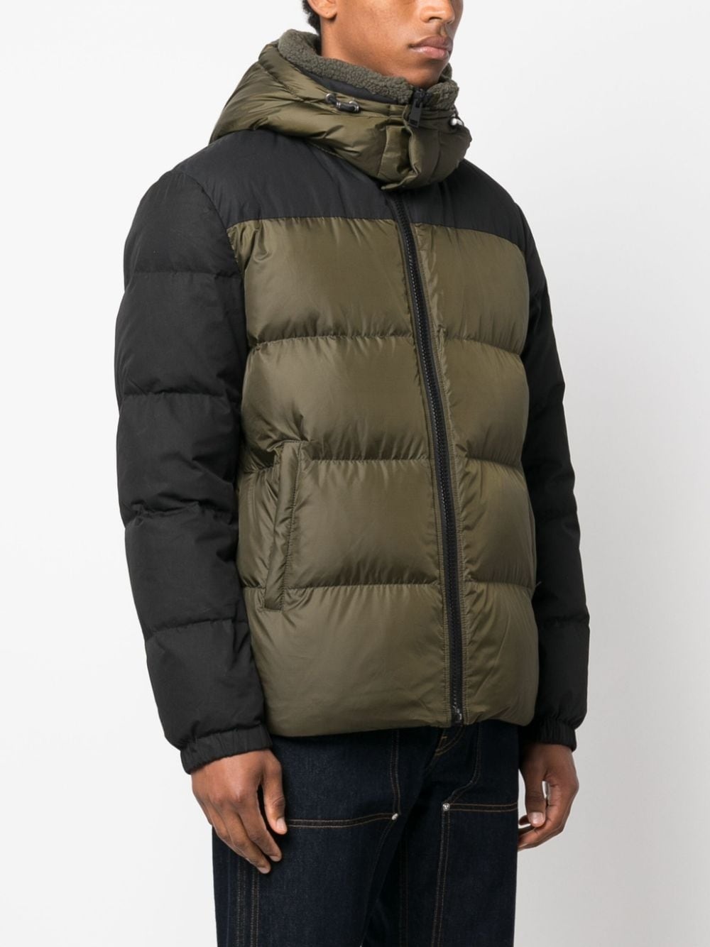 detachable-hood down jacket - 3