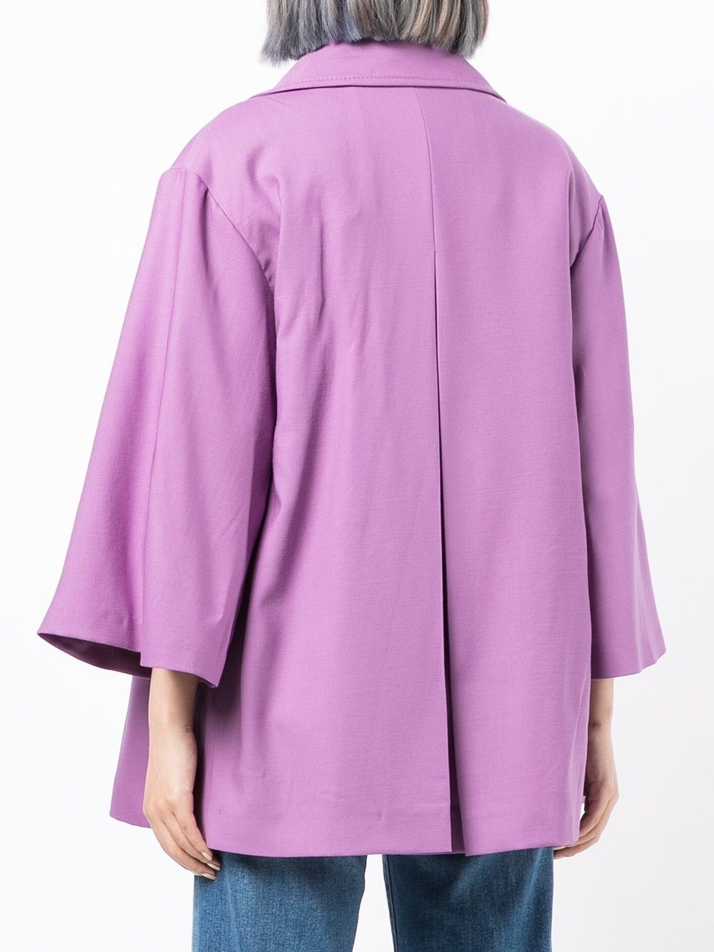 double-breasted fitted blazer - 4