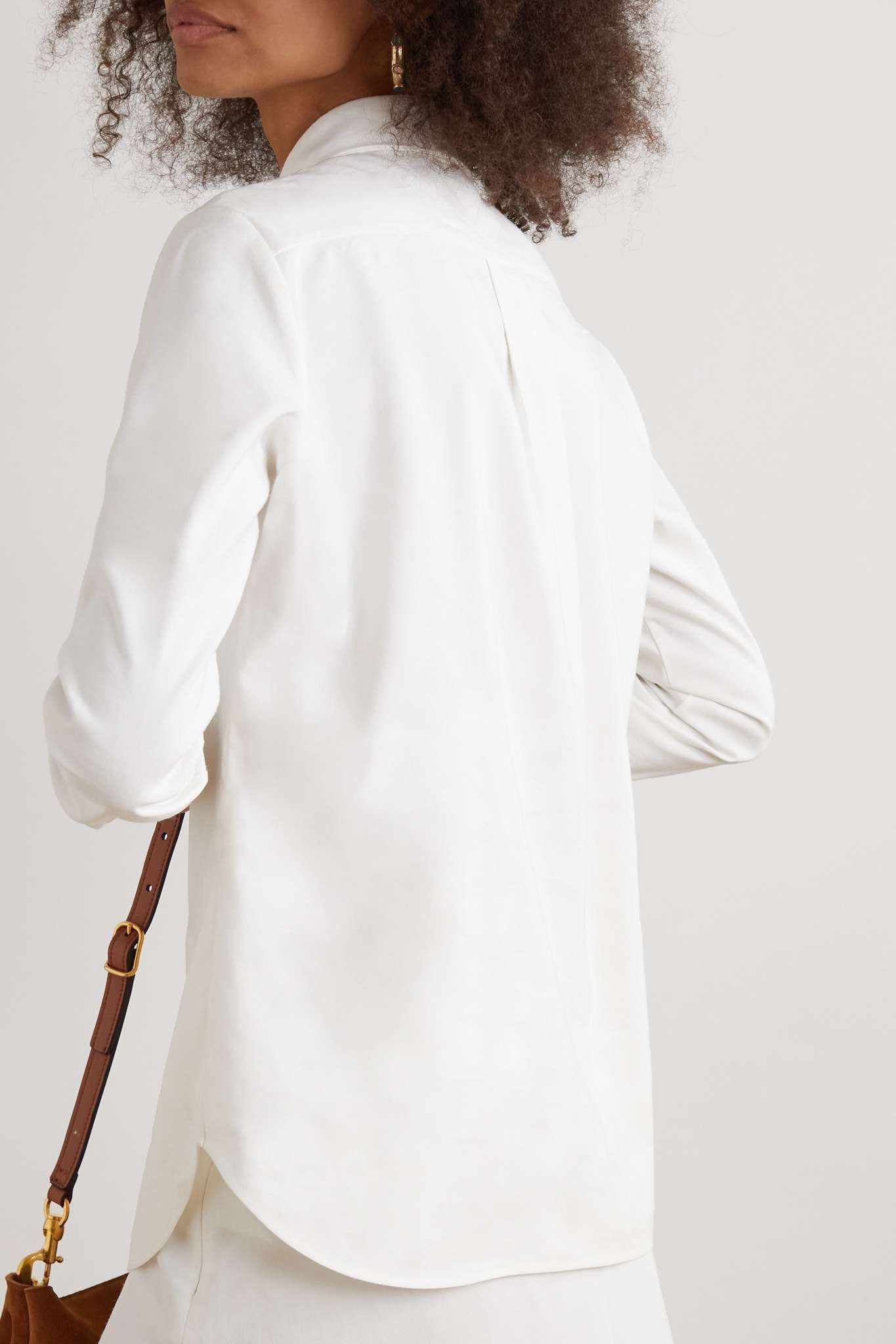 Embroidered grain de poudre shirt - 4