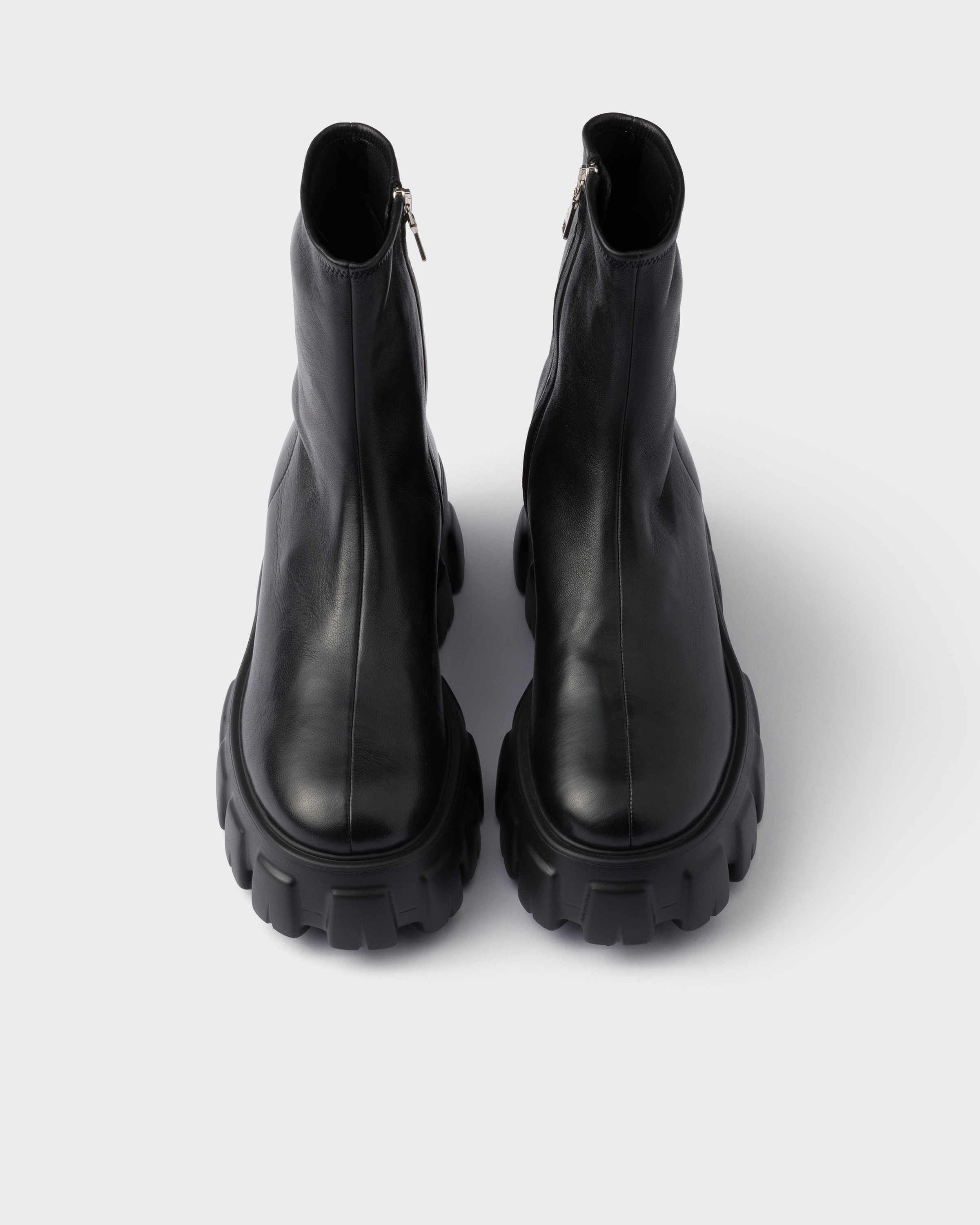 Monolith stretch nappa leather booties - 3