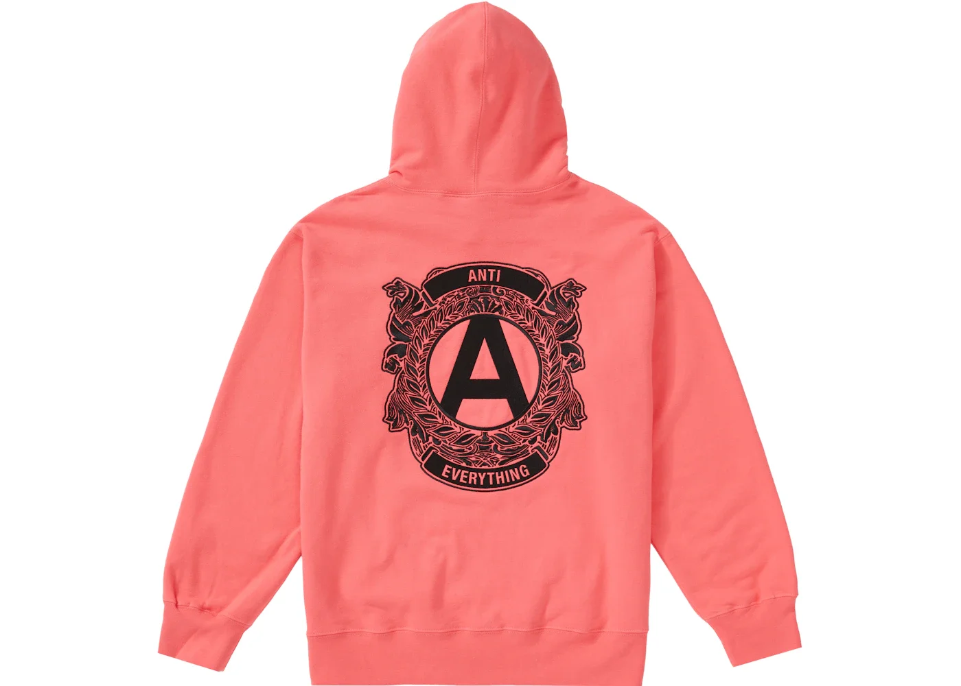Supreme Anti Hooded Sweatshirt Bright Coral - 1