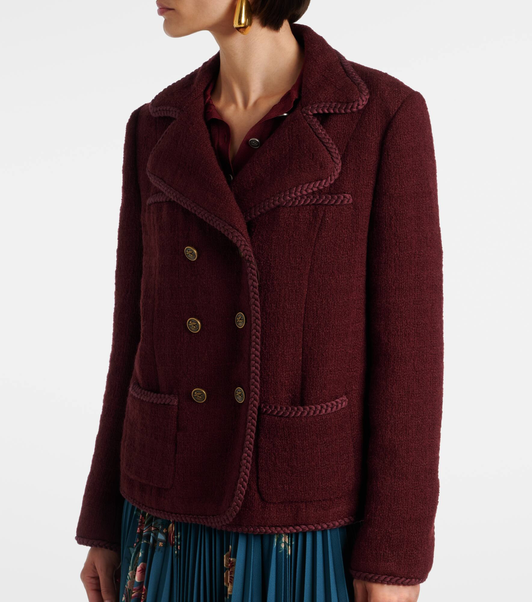 Double-breasted wool and mohair jacket - 7