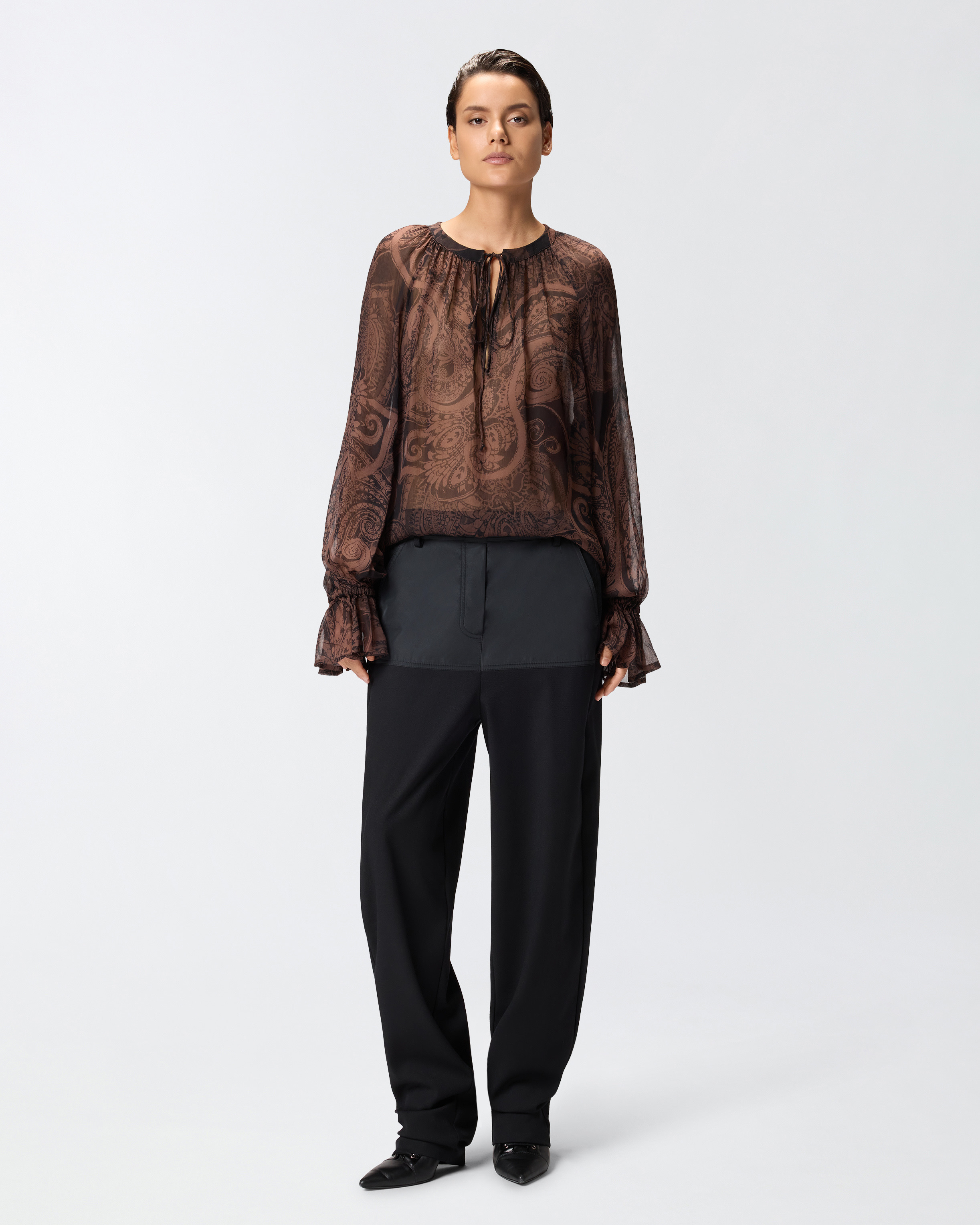 BLOUSE WITH CASHMERE PRINT - 3