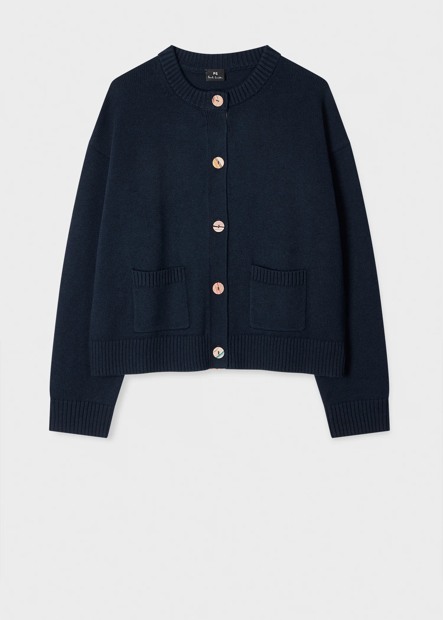 Women's Navy 'Swirl' Placket Cardigan - 1