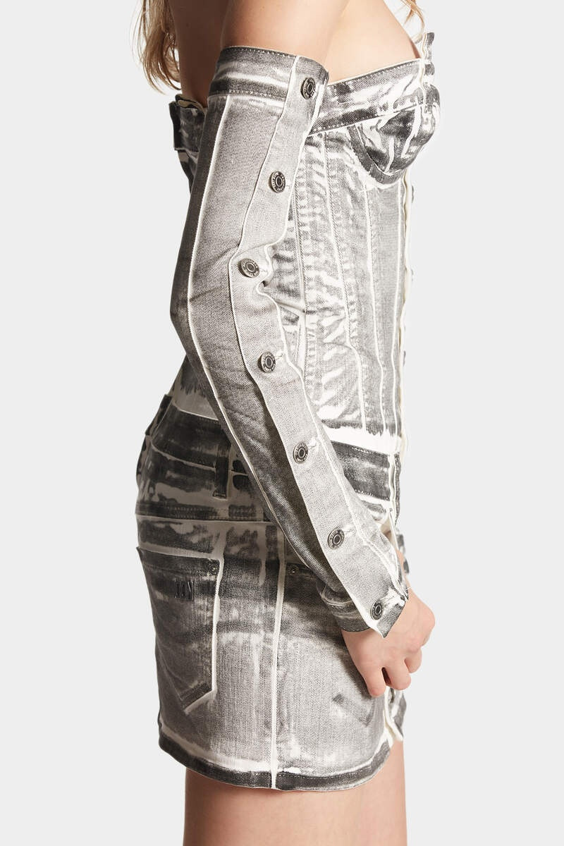 ICON WHITE COAL WASH DENIM DRESS 9