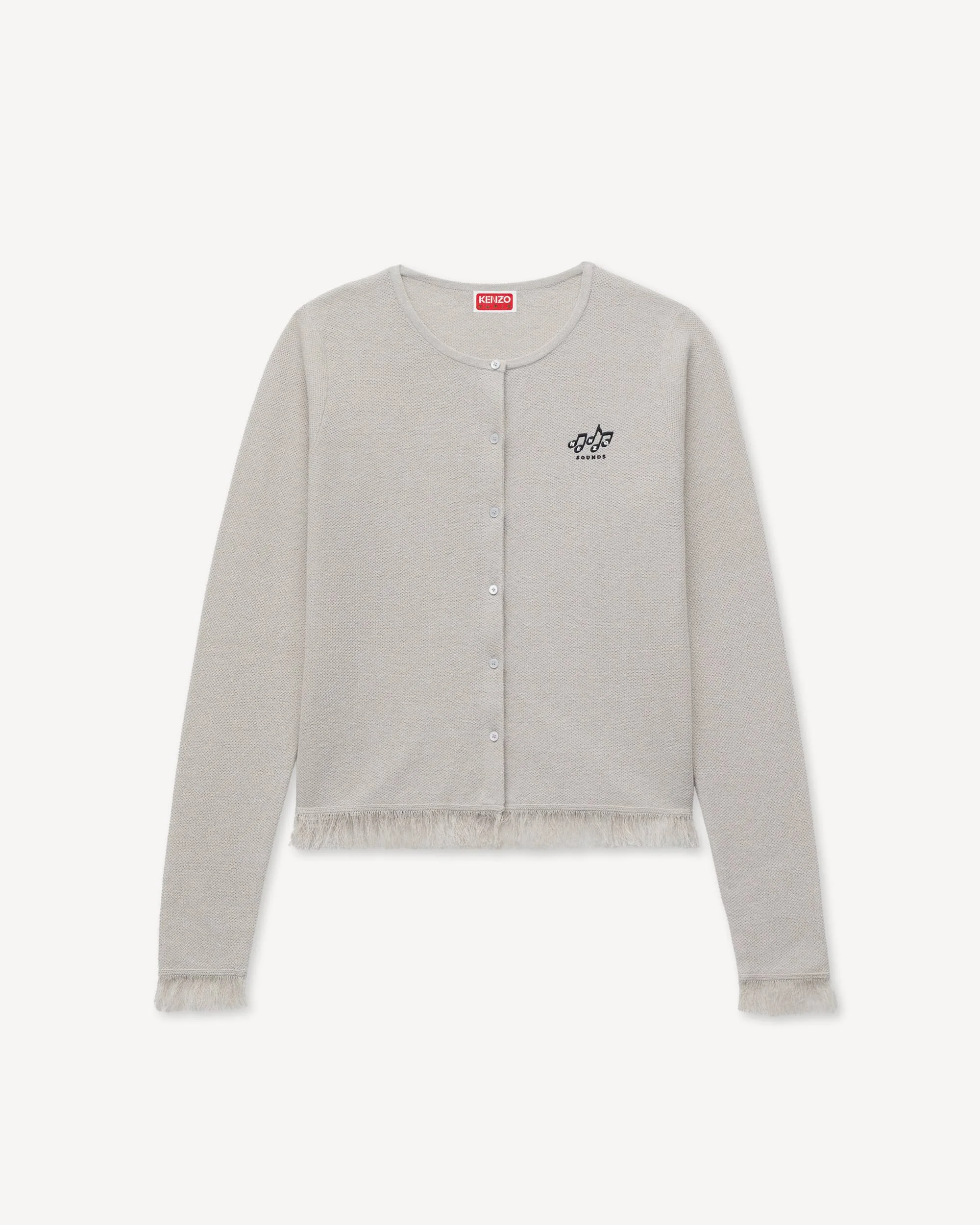 'KENZO Sounds' embroidered cardigan in cotton linen - 1