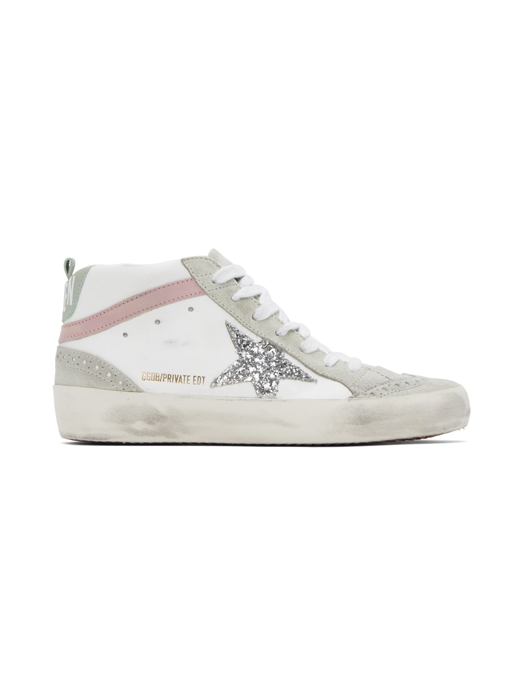 SSENSE Exclusive White & Gray Mid Star Sneakers - 1