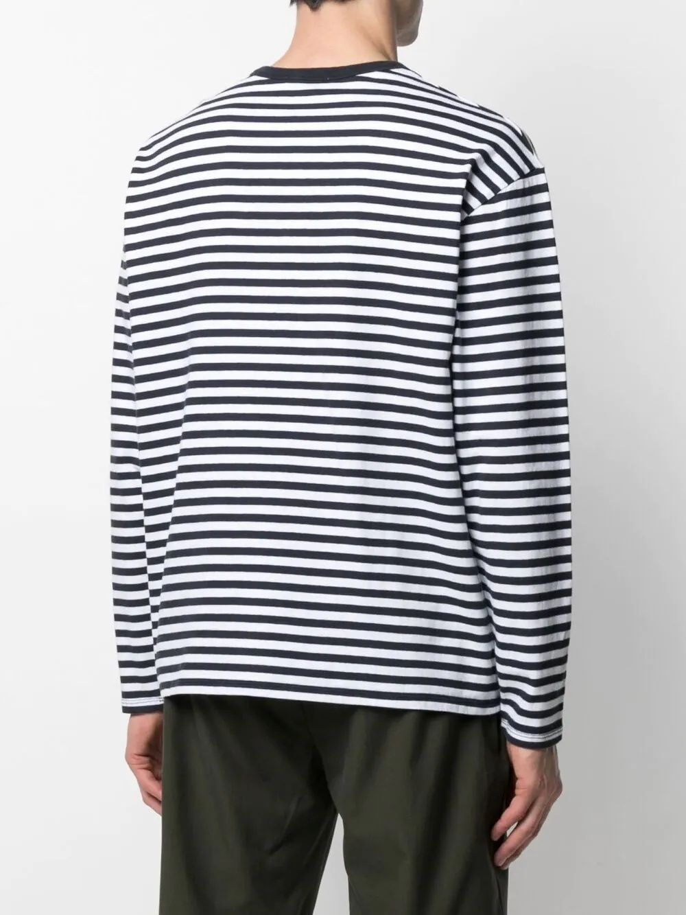 fox-patch striped T-shirt - 4