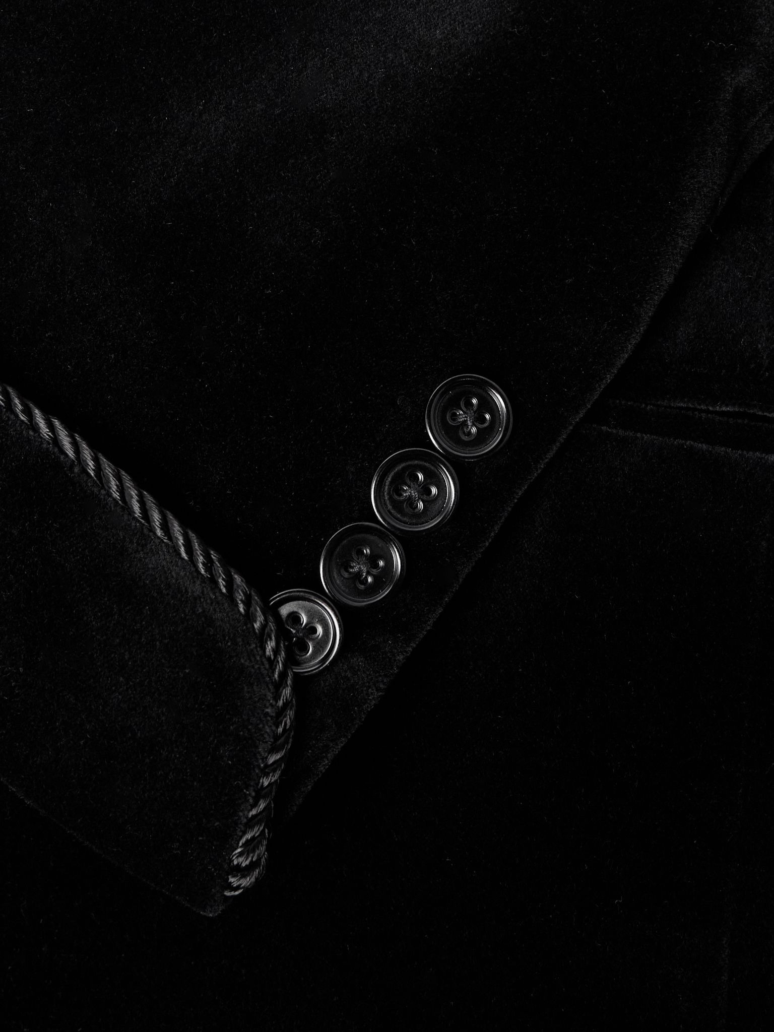 Silk-Trimmed Wool-Velvet Tuxedo Jacket Black - 4