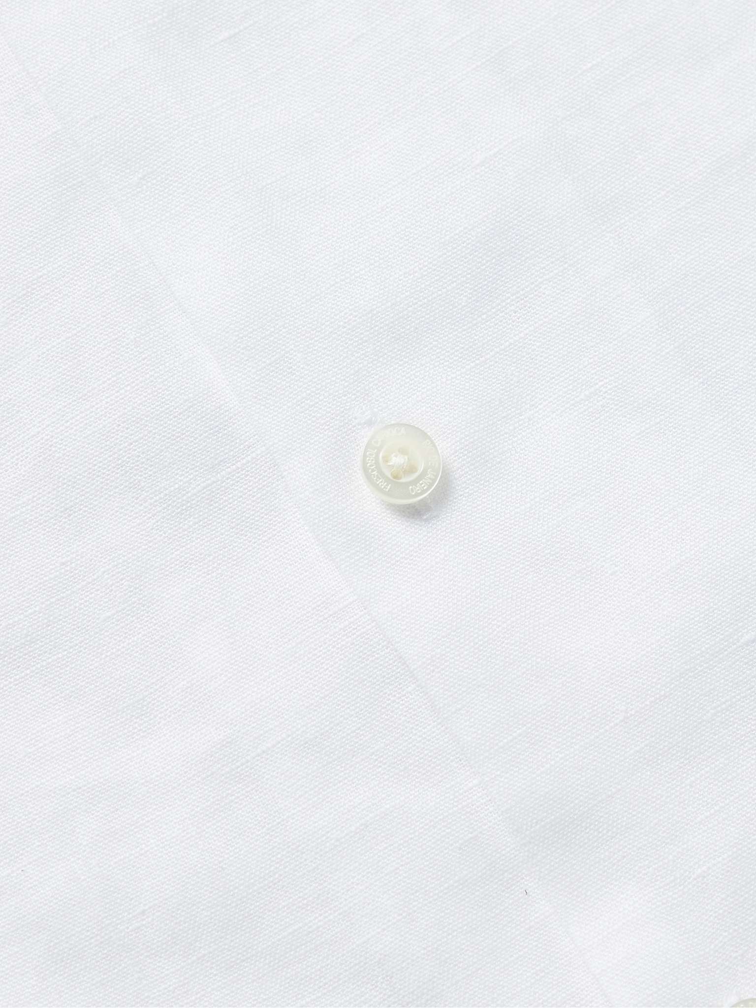 Angelo Camp-Collar Linen Shirt - 3