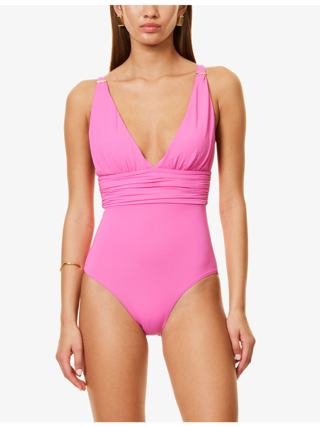 Panarea V-neck Stretch-Woven Swimsuit - 2