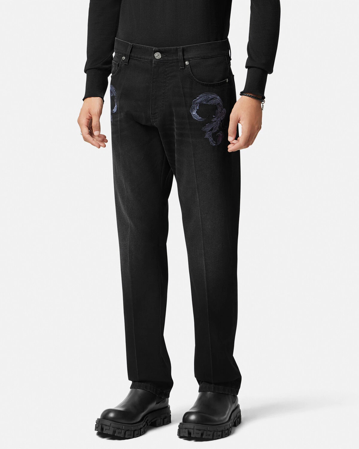 Regular Fit Barocco Jeans - 4