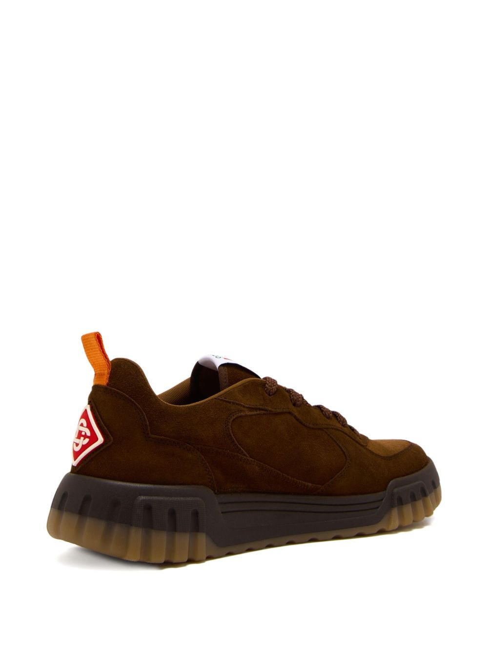 suede logo court sneakers - 4