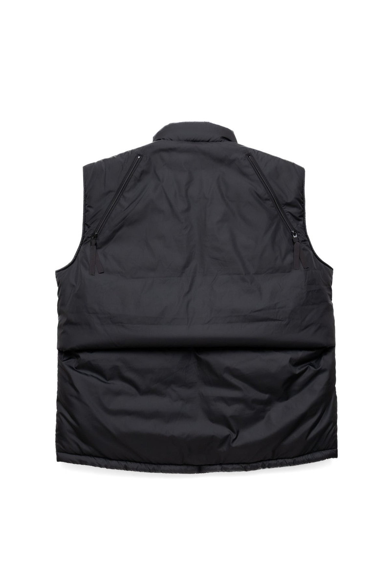 Kapital Nylon ZEPHER Fishing Vest - Black x Khaki outlook