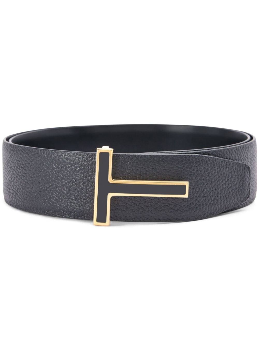 T-buckle leather belt - 1