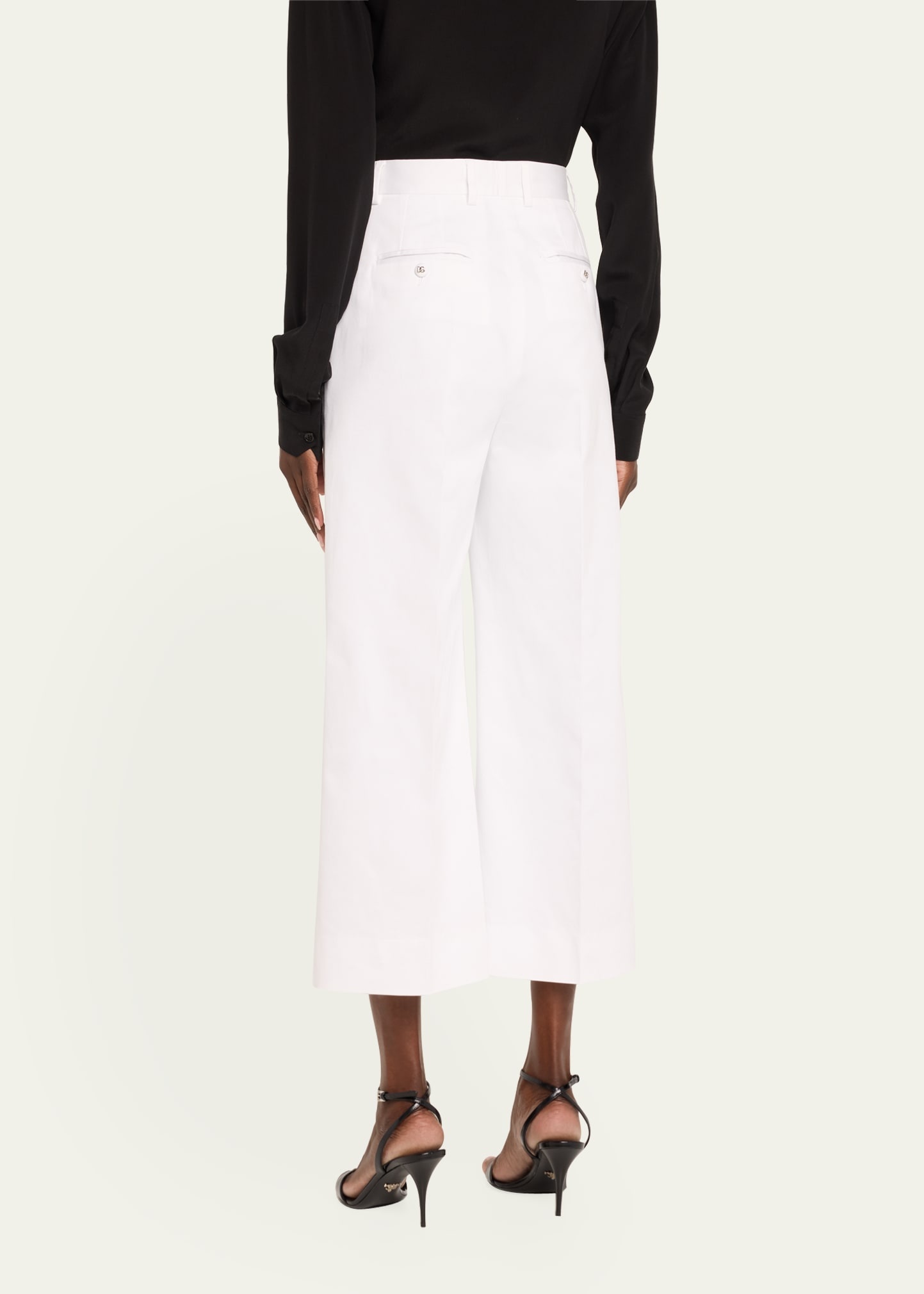 Printed Flared Crop Pants - 3