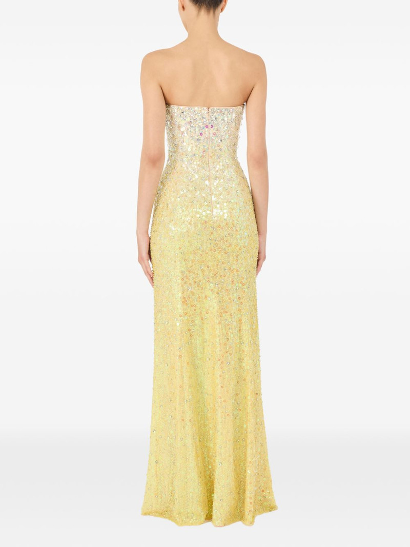 JENNY PACKHAM sequin embellished strapless maxi dress outlook