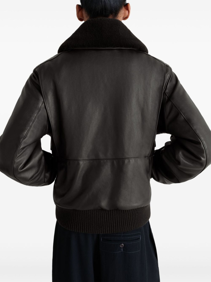 fur-collar leather jacket 4