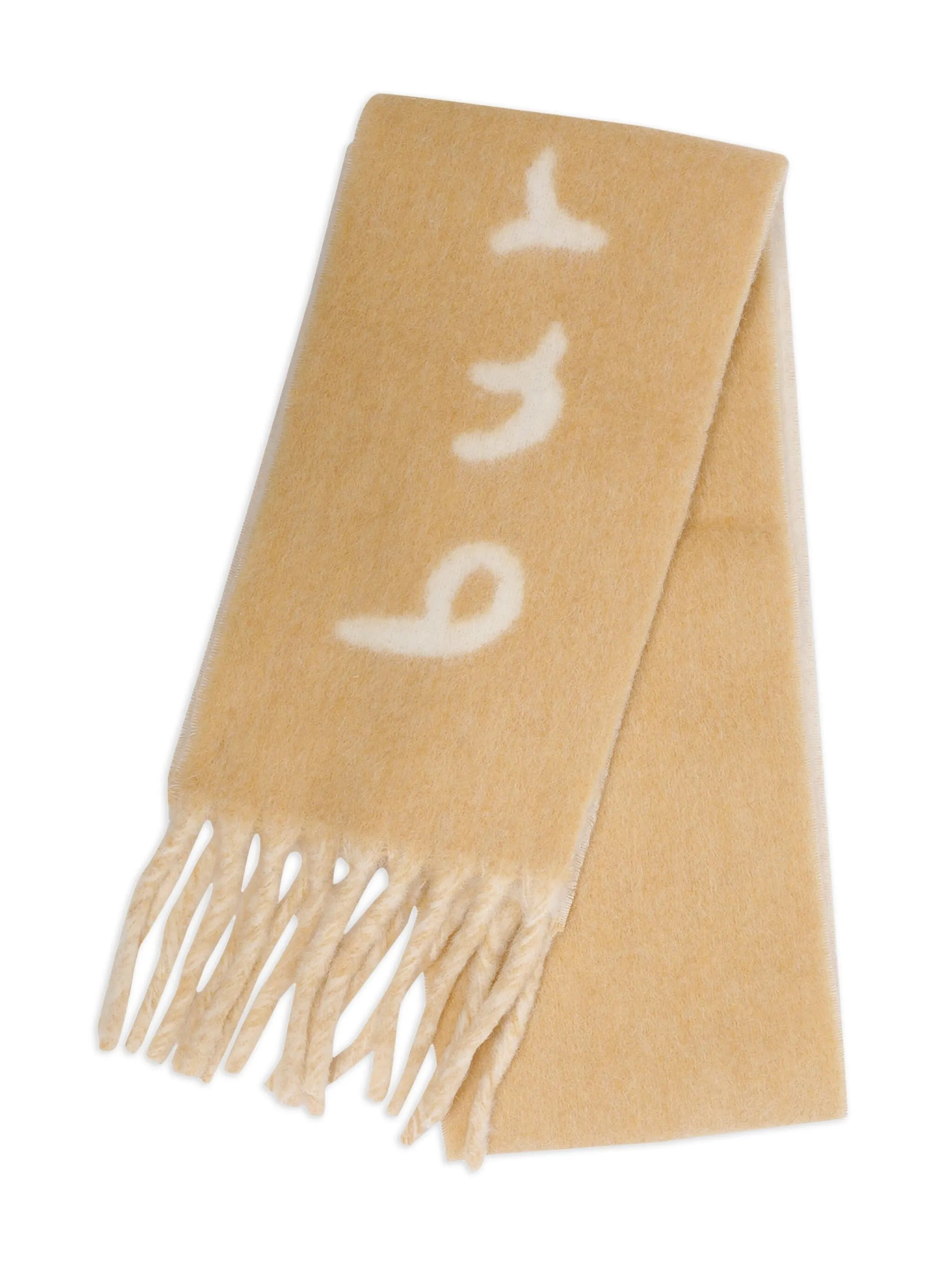 logo-intarsia reversible scarf - 1