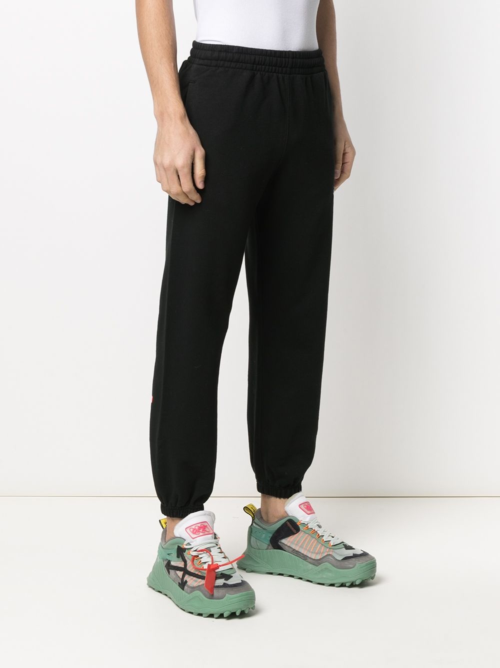 diag-print track pants - 3