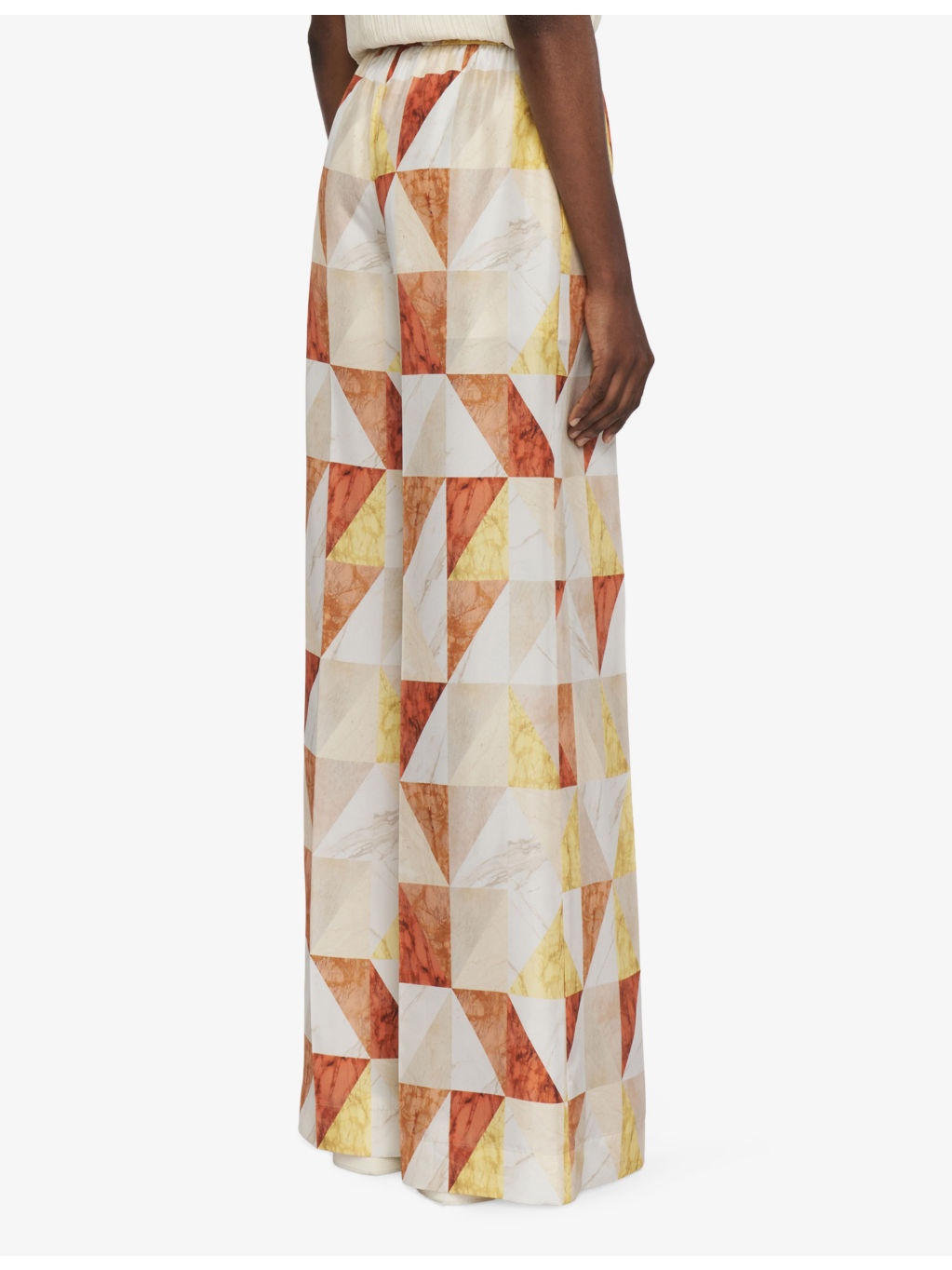 Thoresby Marble-Print Silk Trousers - 3