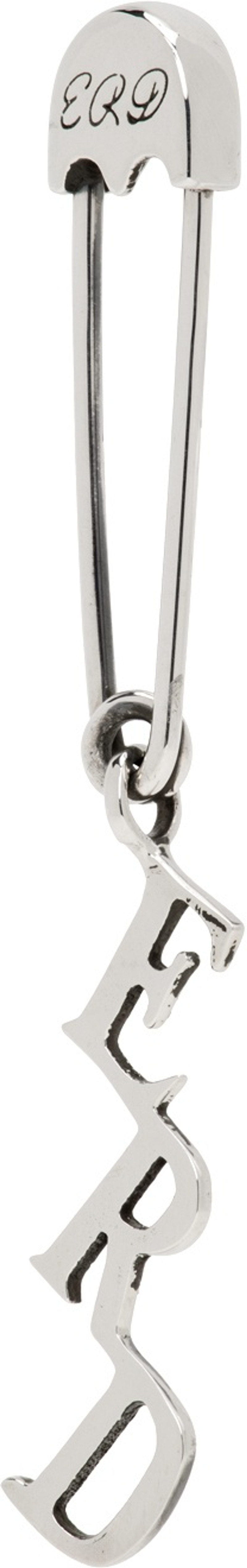 Enfants Riches Déprimés Silver ERD Charm Safety Pin Single Earring outlook