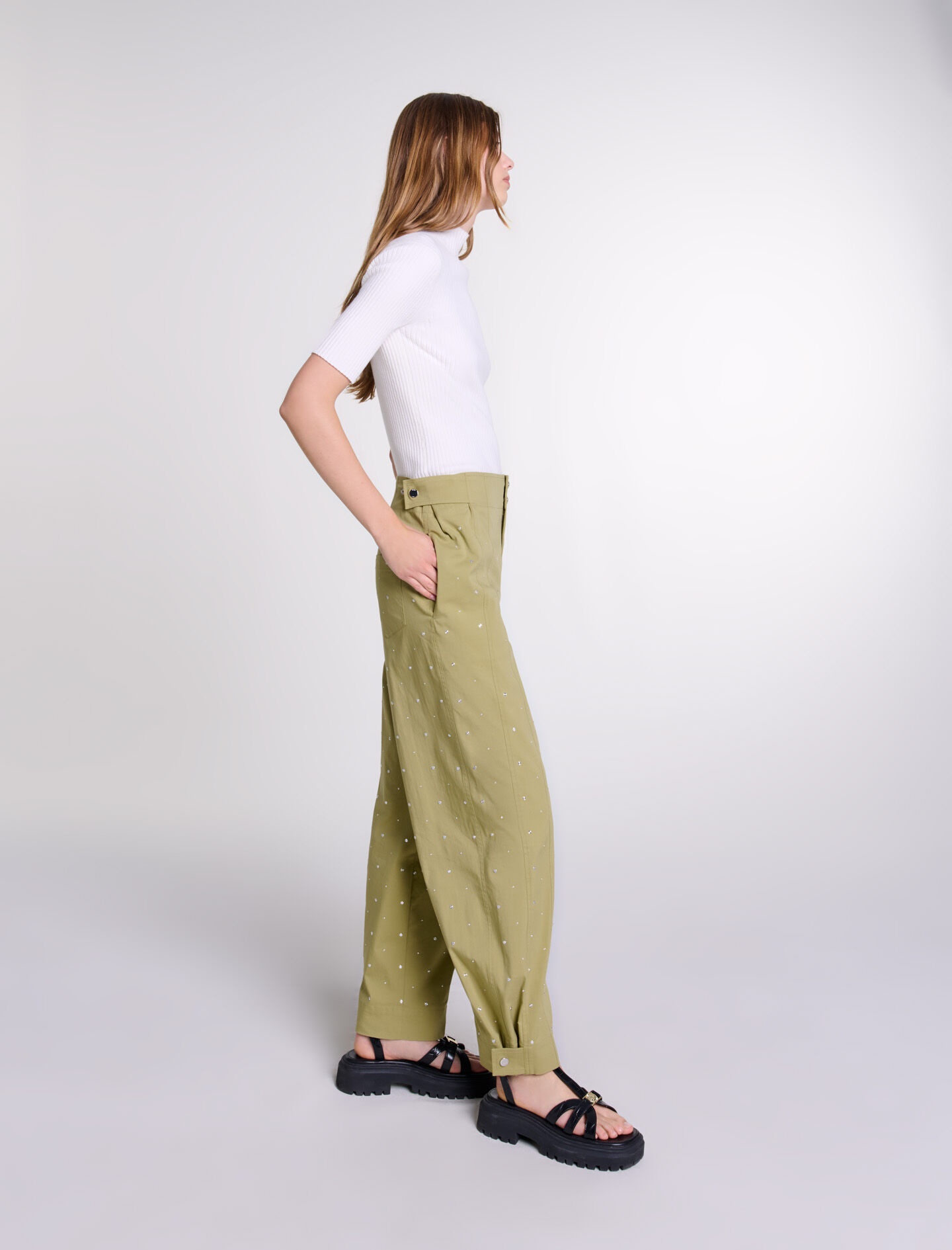 Cotton and silk ribbed top - 3