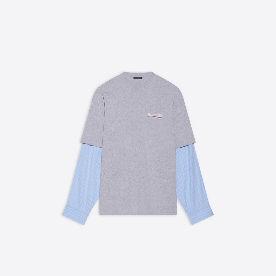 Political Campaign Layered T-shirt in Grey - 1